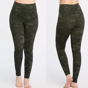 Green Compression Sliming Legging XXL Camo Camouflage SPANX Look at Me Now EUC